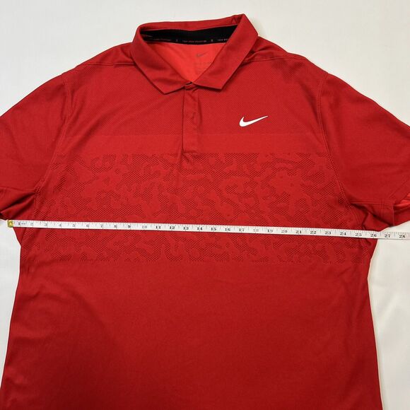 Nike Dri-FIT ADV TW Tiger Woods Men's Golf Polo Red Camo Size 2XL DR5327-687 - Picture 4 of 13
